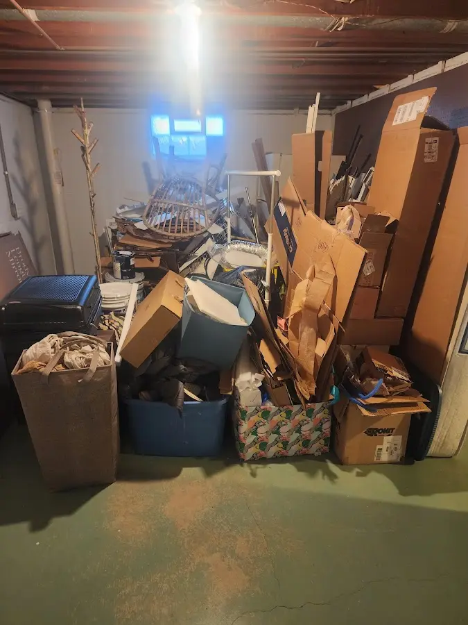 Roll-off dumpster container at job site for 4 Yard Dumpster Rental in Bart